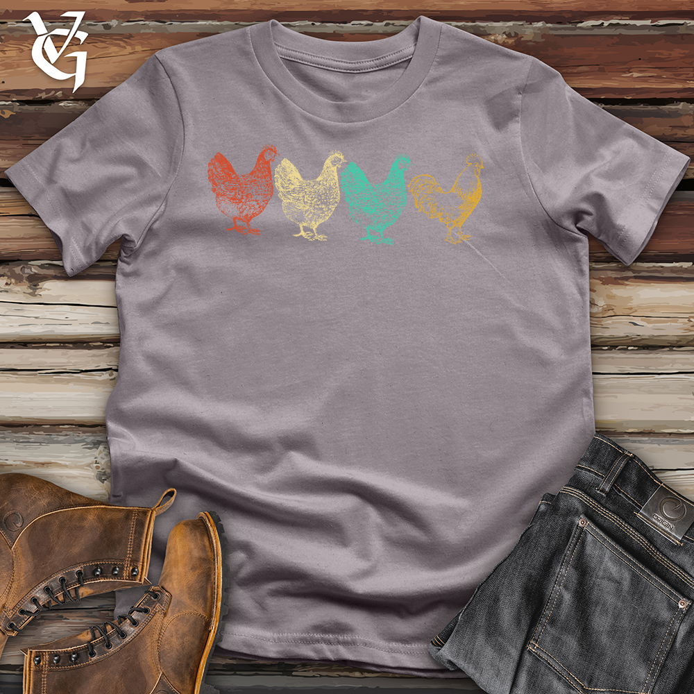 Viking Goods Chicken Scene Cotton Tee Storm / L