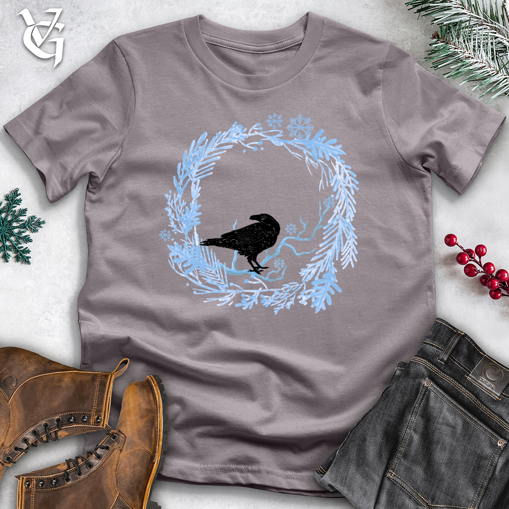 Viking Goods Icy Branches Raven Cotton Tee Storm / L