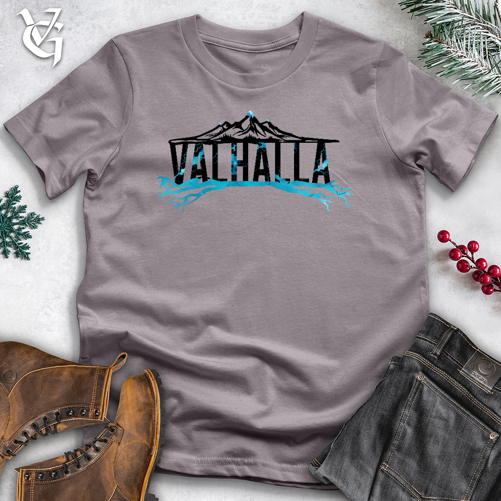 Viking Goods Icy Valhalla Mountain Cotton Tee Storm / L