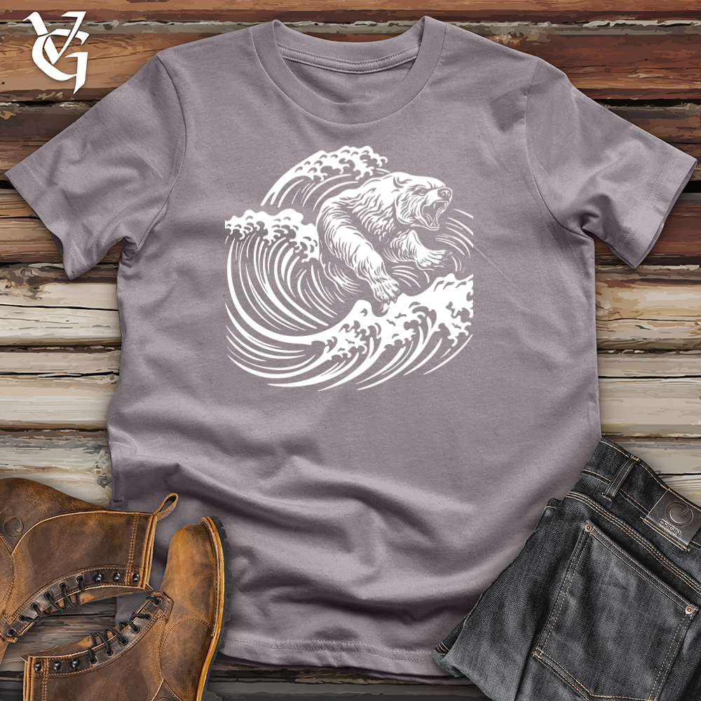 Viking Goods Rider Bear Wave Cotton Tee Storm / L