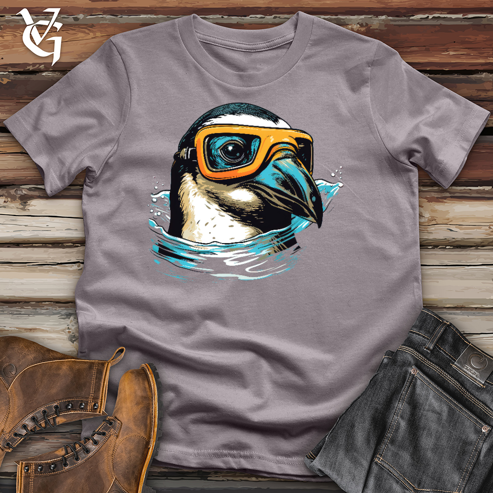 Viking Goods Swimming Penguin Cotton Tee Storm / L