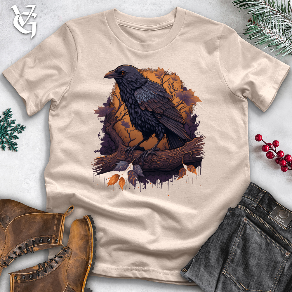 Viking Goods Autumnscape Raven Cotton Tee Tan / L