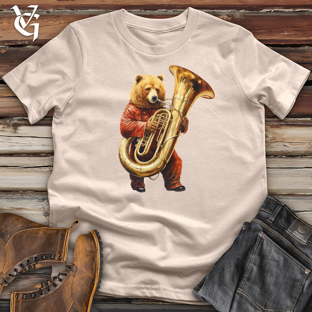 Viking Goods Bear Tuba Player Cotton Tee Tan / L