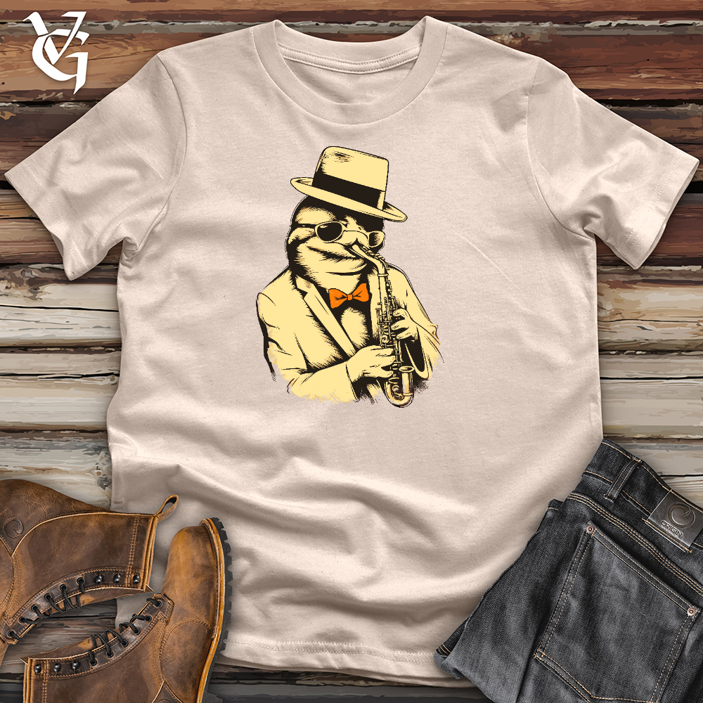 Viking Goods Jazzy Penguin Serenade Cotton Tee Tan / L