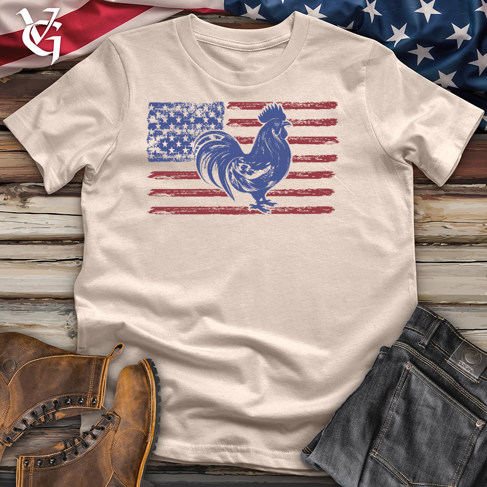 Viking Goods Patriotic Chick Cotton Tee Tan / L