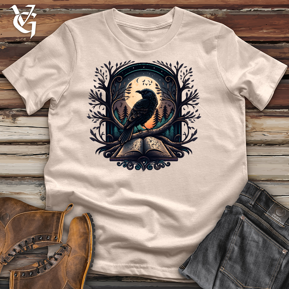 Viking Goods Raven Book Keeper Cotton Tee Tan / L