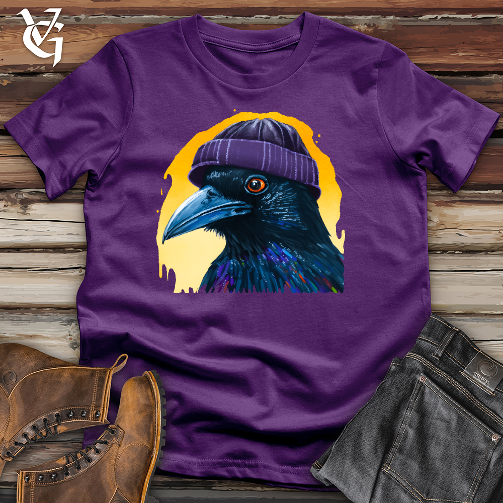 Viking Goods Raven Beanie Cotton Tee Team Purple / L