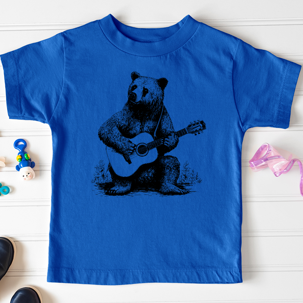 Viking Goods Bear Guitarist Toddler Tee True Royal / 2T