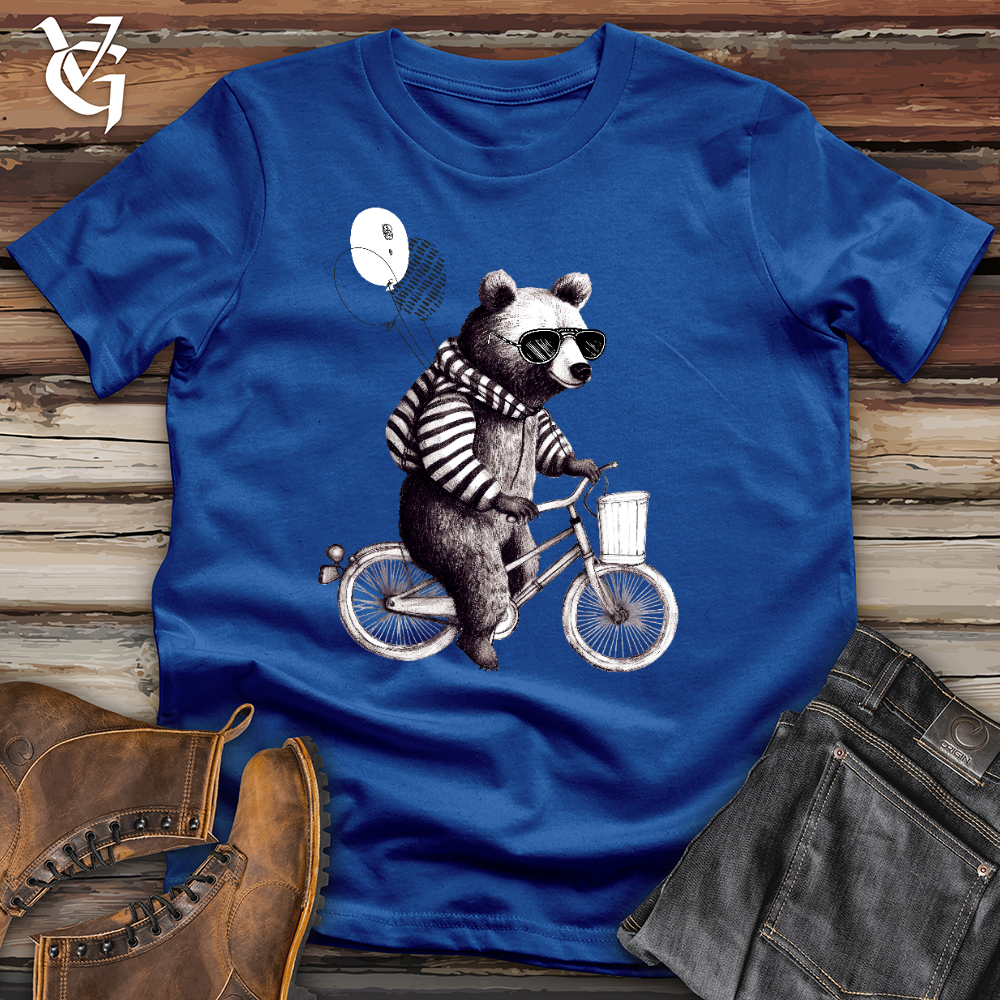Viking Goods Bear Biker Cotton Tee True Royal / L
