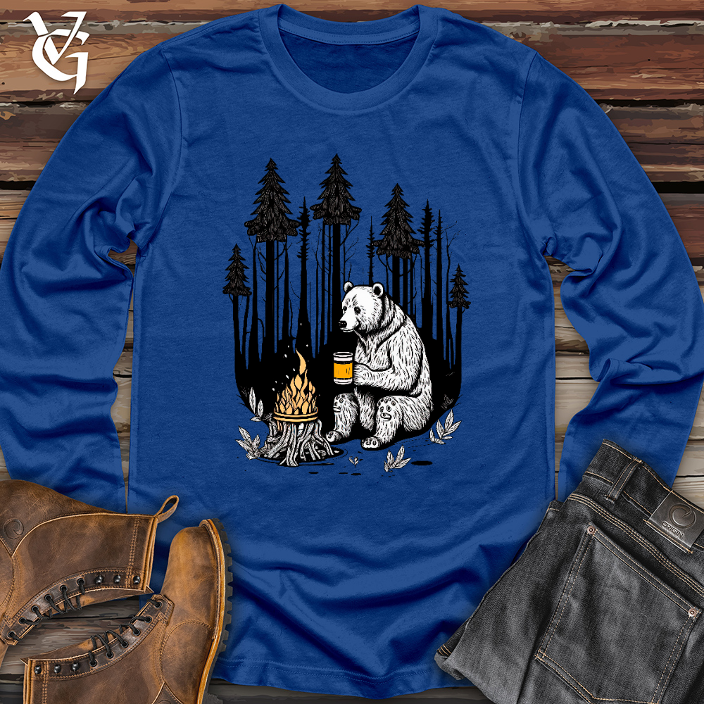 Viking Goods Bear Happy Hour Long Sleeve True Royal / L