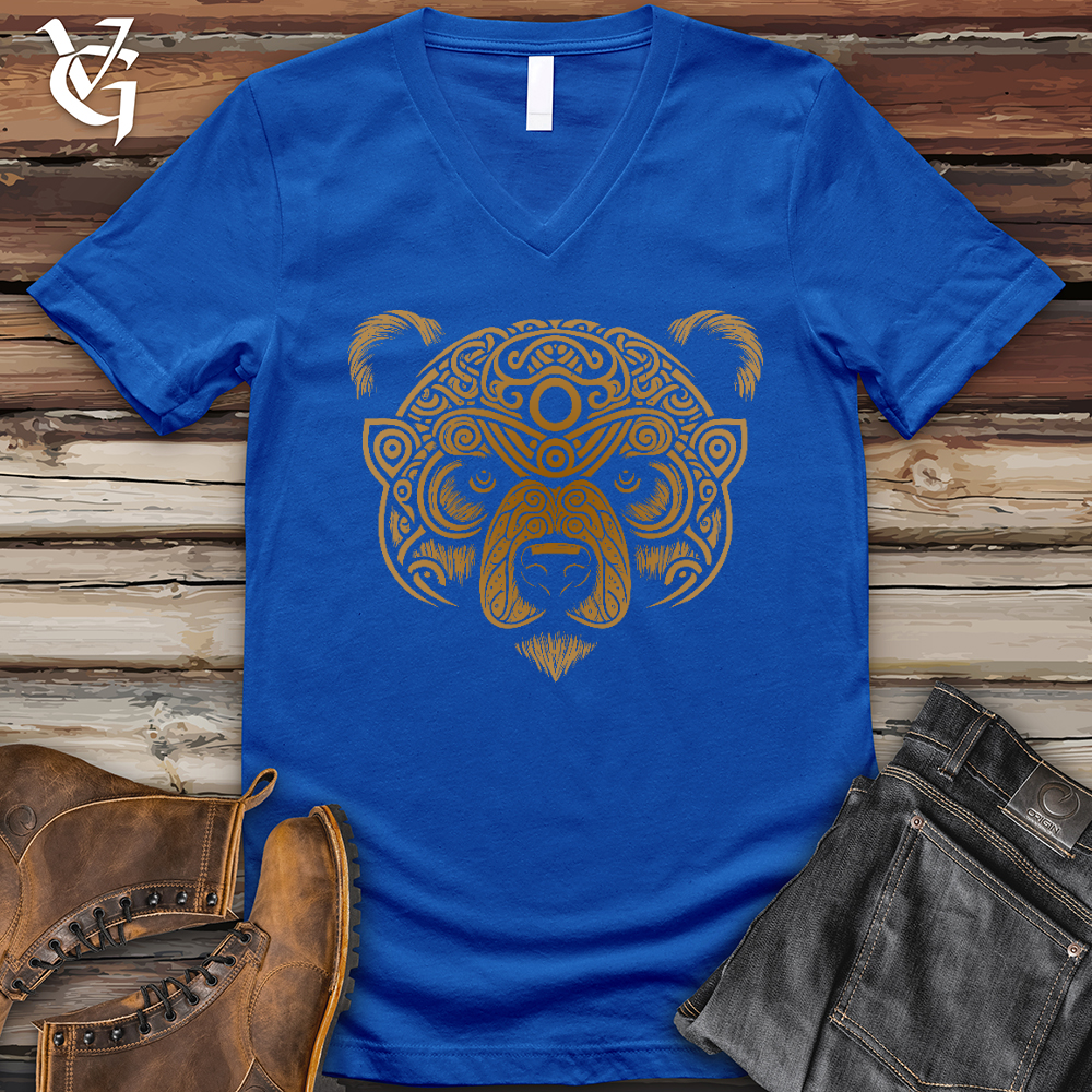 Viking Goods Golden Cub V- Neck Tee True Royal / L