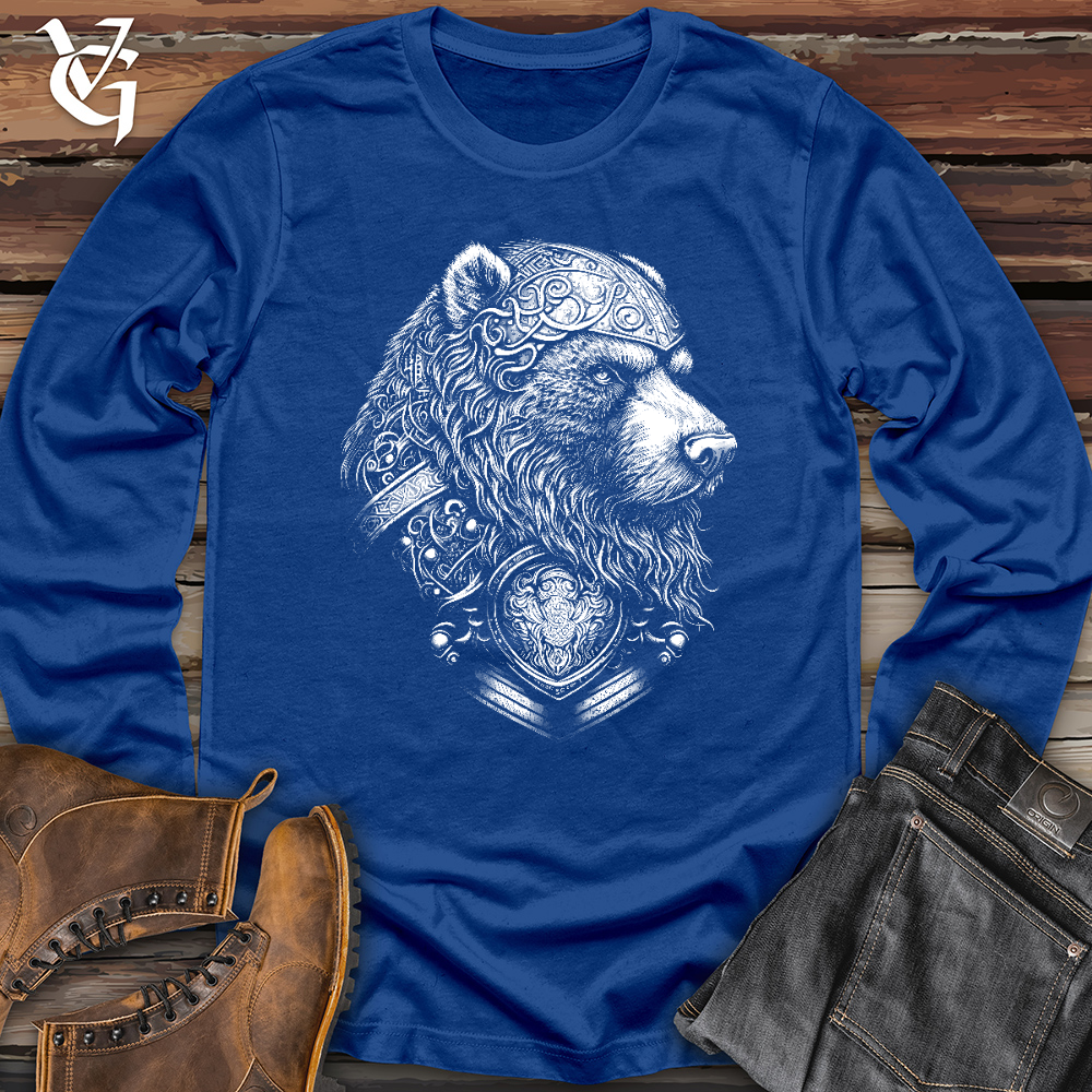 Viking Goods Handsome Celtic Bear Long Sleeve True Royal / L