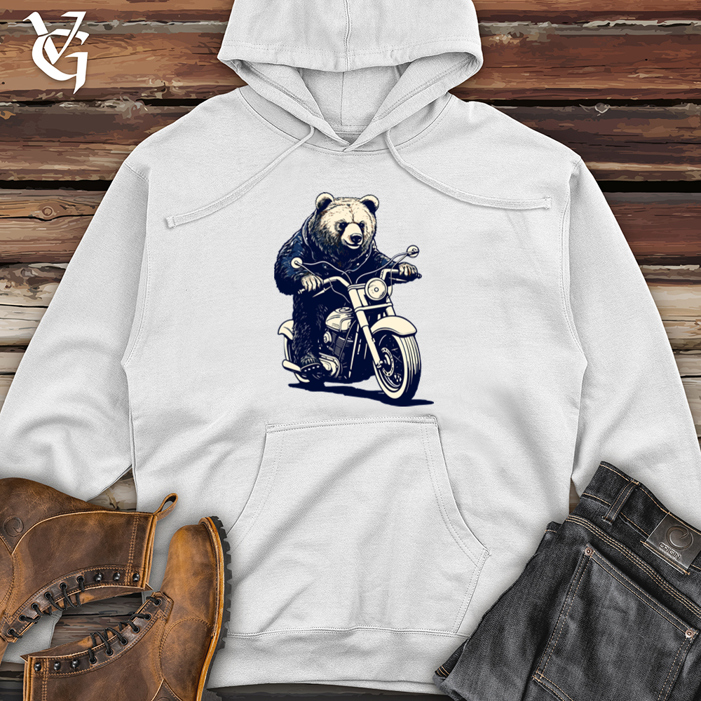 Viking Goods Bear Officer Roadside Patrol Midweight Hooded Sweatshirt White / L