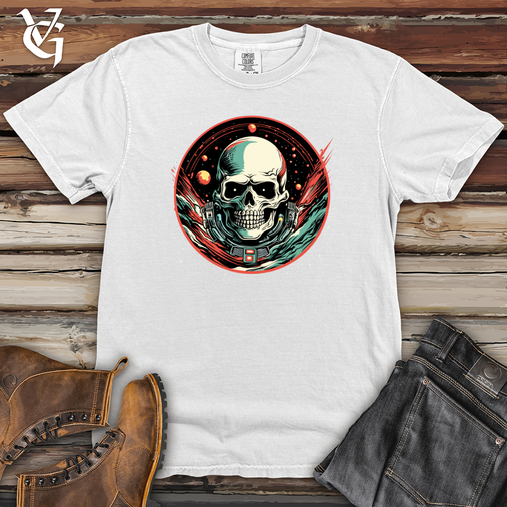 Viking Goods Cosmic Captain Skull Heavy Cotton Comfort Colors Tee White / L