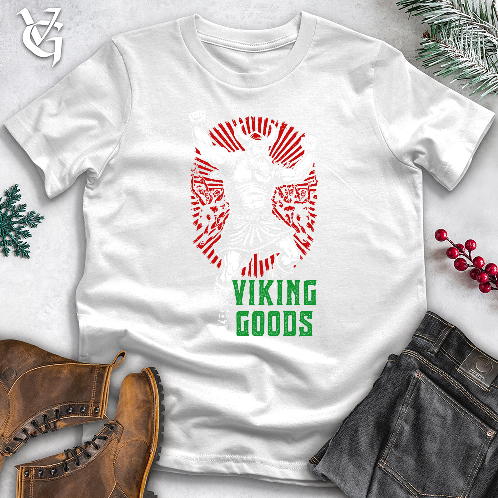 Viking Goods Dancing Viking Santa Cotton Tee White / L