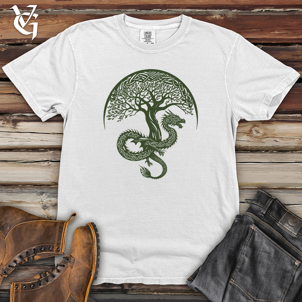 Viking Goods Dragon Tree Silhouette Heavy Cotton Comfort Colors Tee White / L