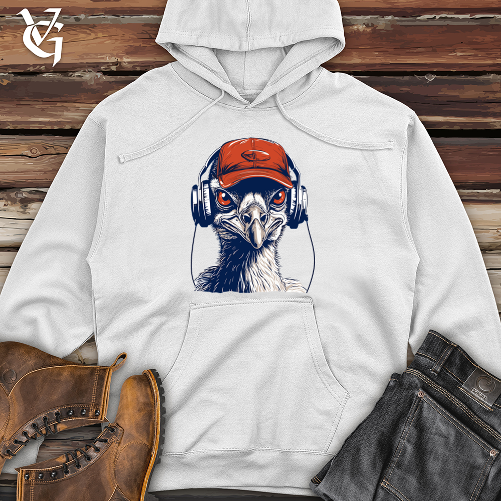 Viking Goods Emu Headphone Bumping Midweight Hooded Sweatshirt White / L