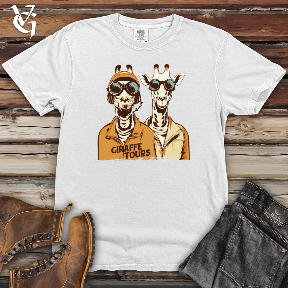 Viking Goods Giraffe Tours Pilots Heavy Cotton Comfort Colors Tee White / L