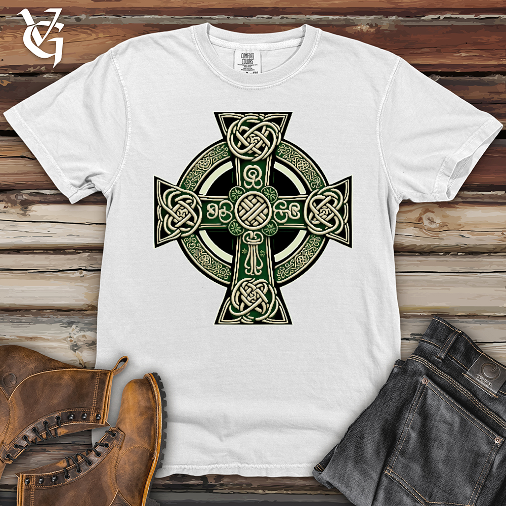 Viking Goods Knotted Celtic Crosses Heavy Cotton Comfort Colors Tee White / L