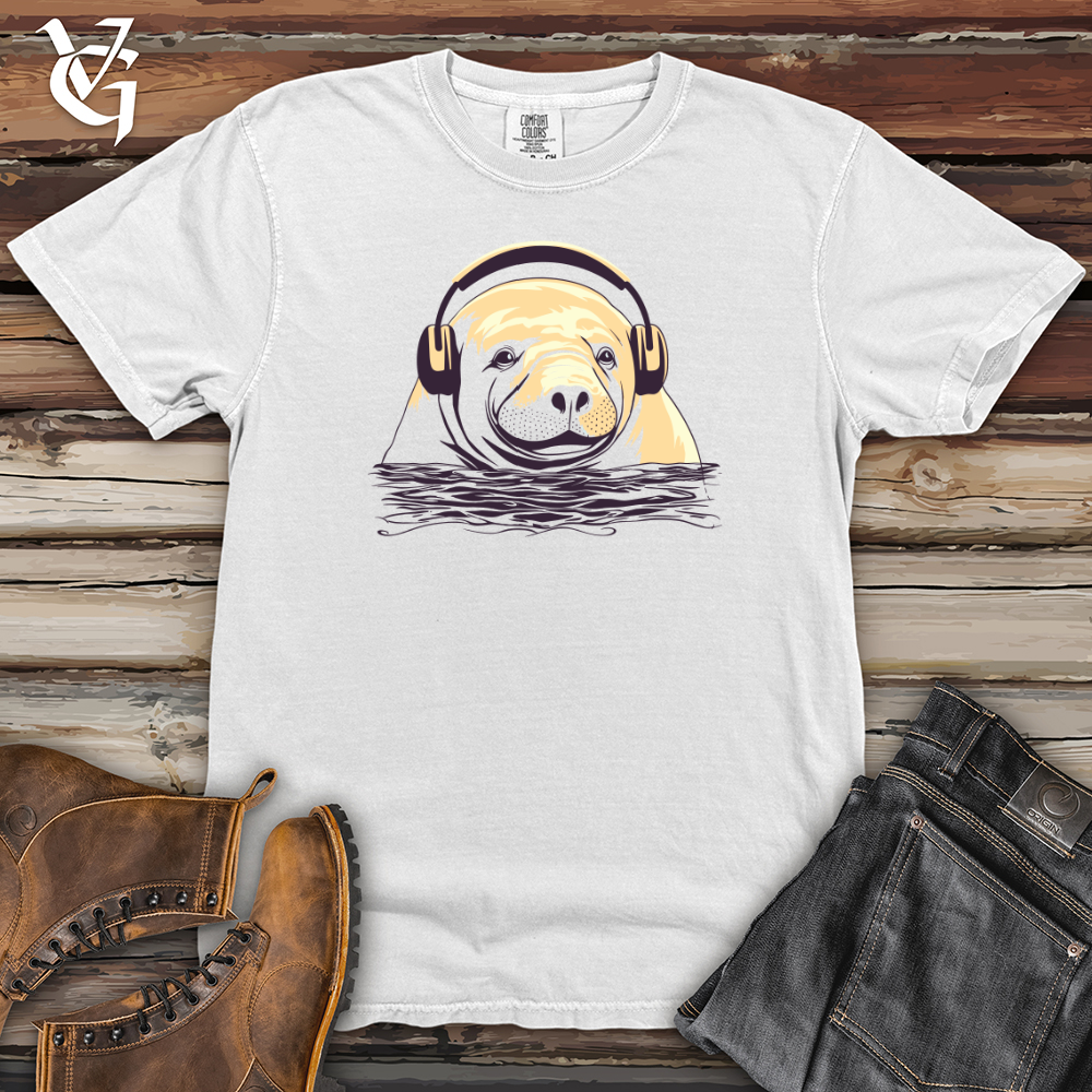 Viking Goods Manatee Headphone Bliss Heavy Cotton Comfort Colors Tee White / L