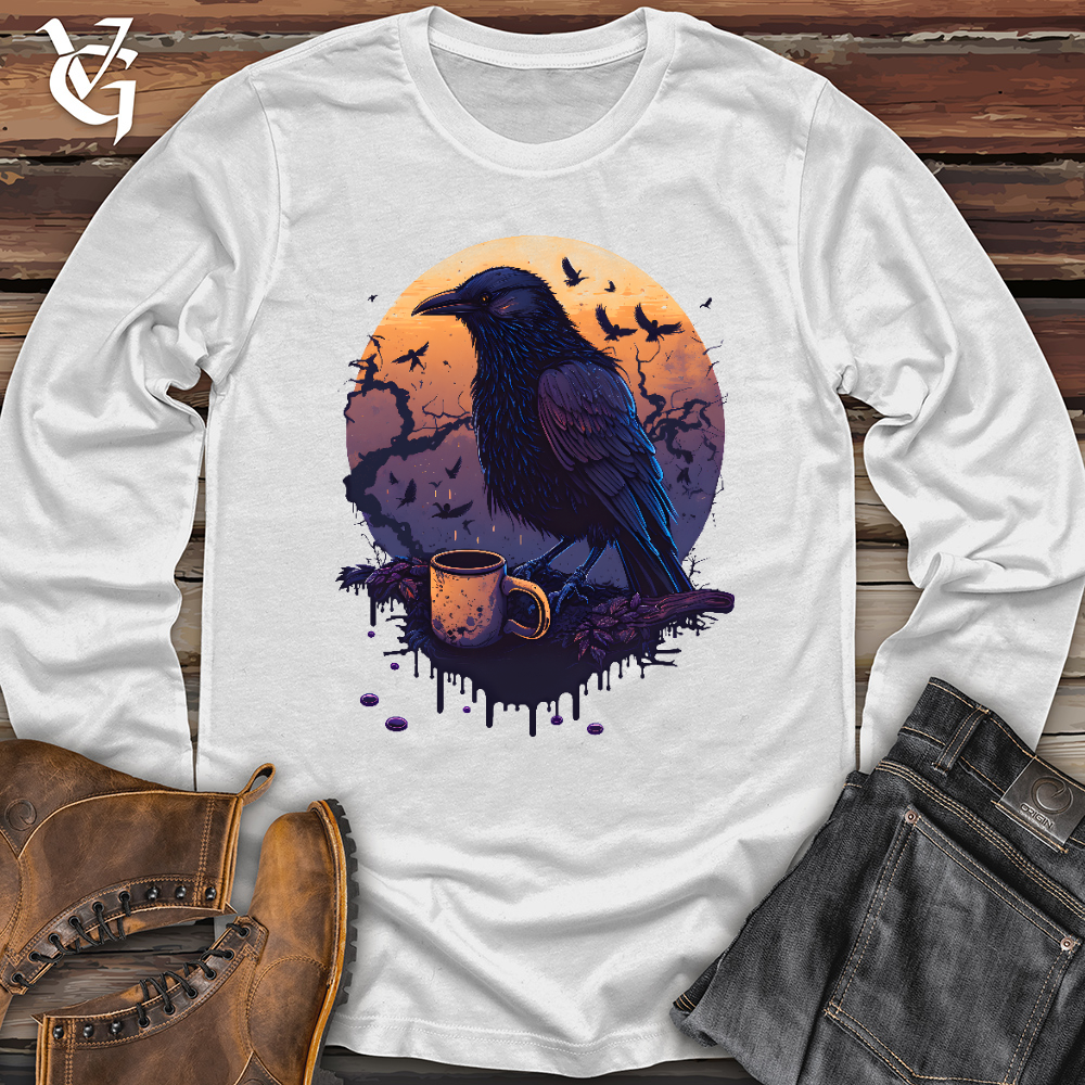 Viking Goods Morning Raven Brew Long Sleeve White / L