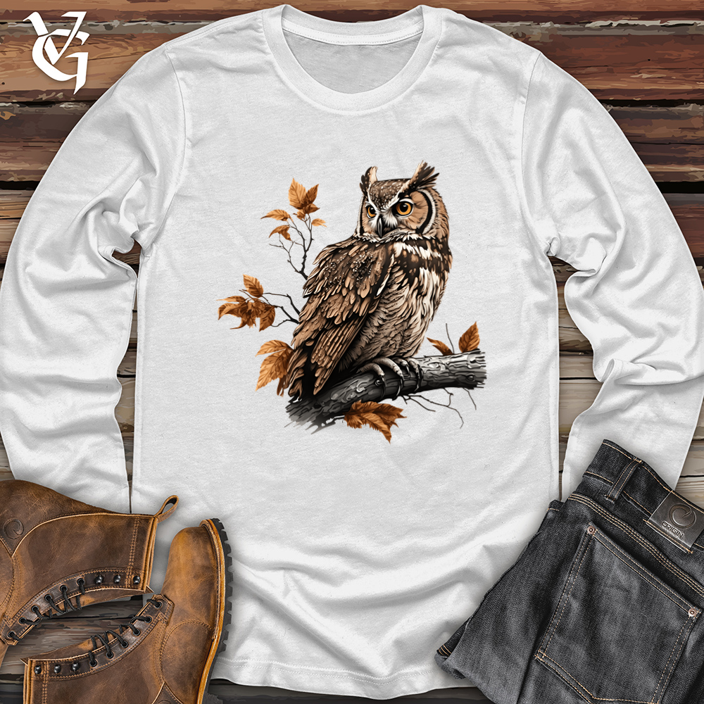 Viking Goods Owl Brunch Softstyle Long Sleeve White / L