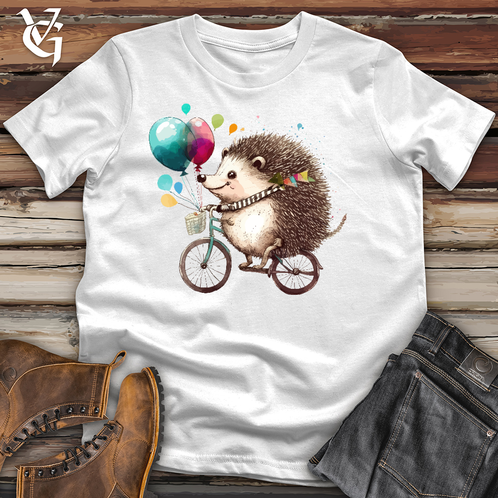 Viking Goods Porcupine Cyclist Cotton Tee White / L