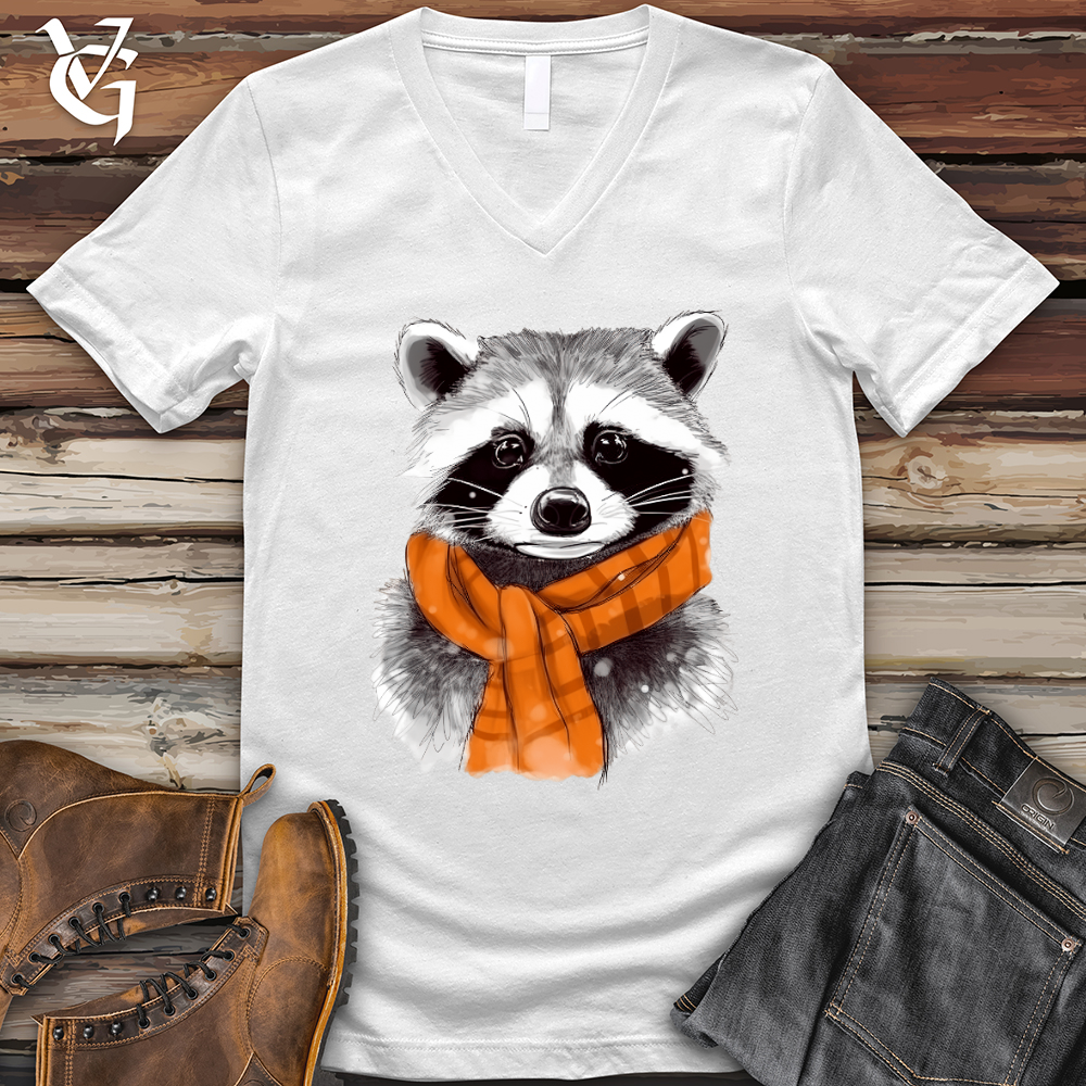 Viking Goods Raccoon Chief V-Neck Tee White / L