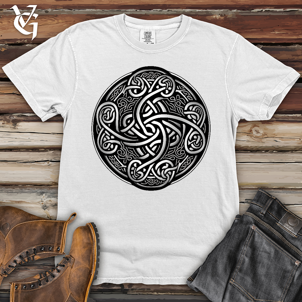 Viking Goods Silver Celtic Knot Heavy Cotton Comfort Colors Tee White / L