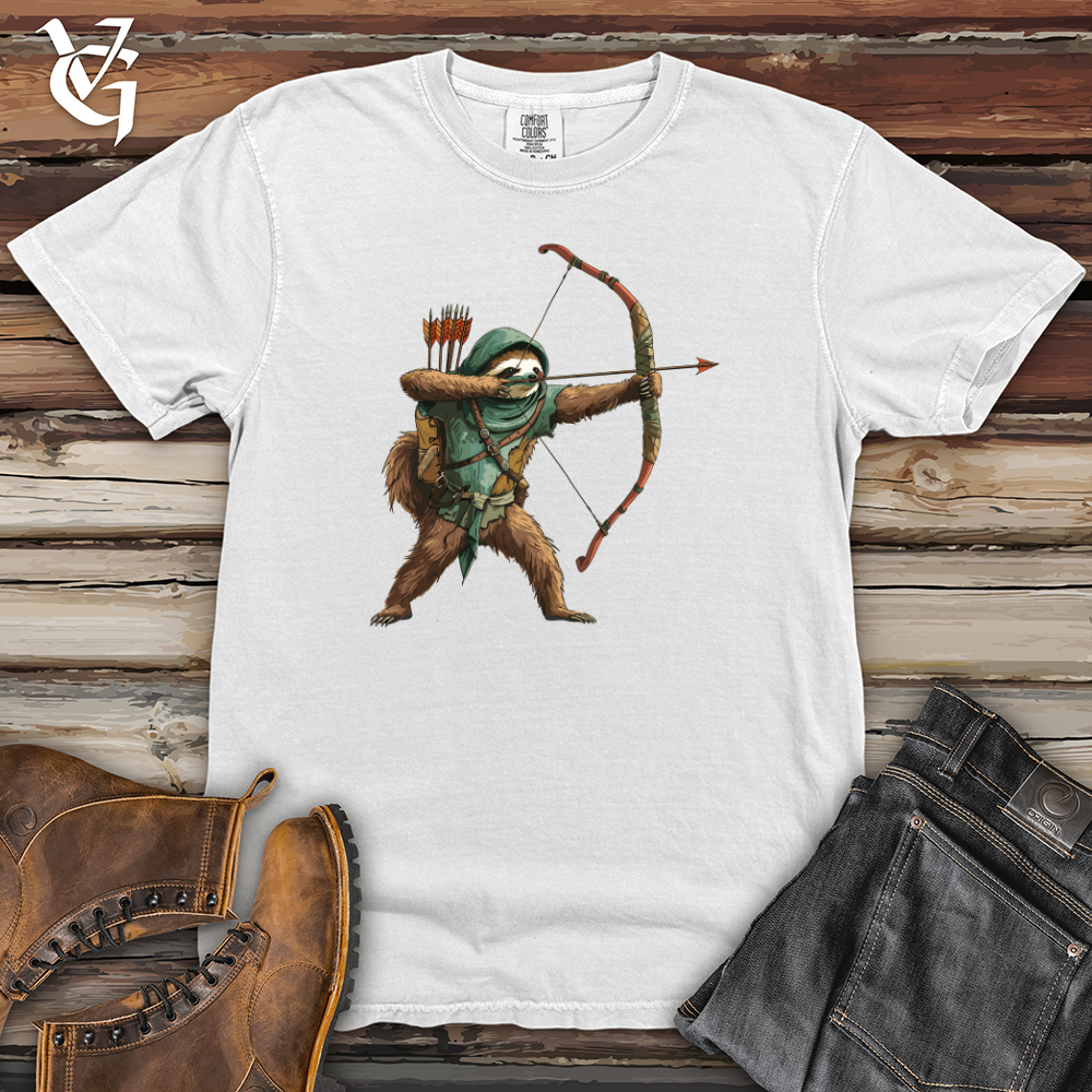 Viking Goods Sloth Archer Adventure Heavy Cotton Comfort Colors Tee White / L