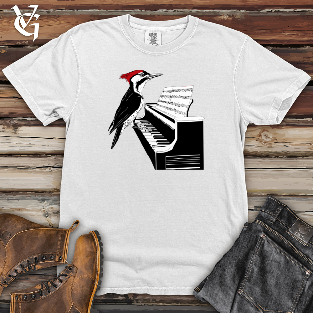 Viking Goods Woodpecker Piano Solo Heavy Cotton Comfort Colors Tee White / L