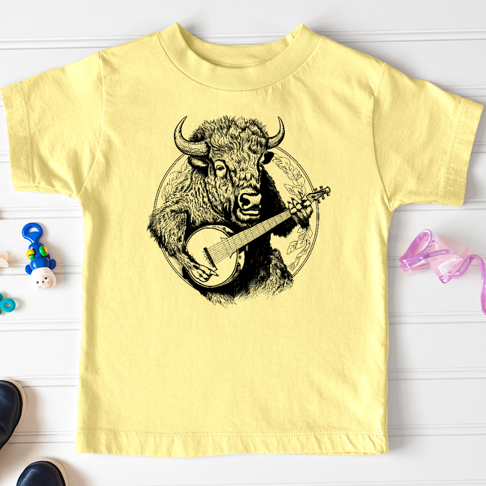 Viking Goods Banjo Bison Toddler Tee Yellow / 2T