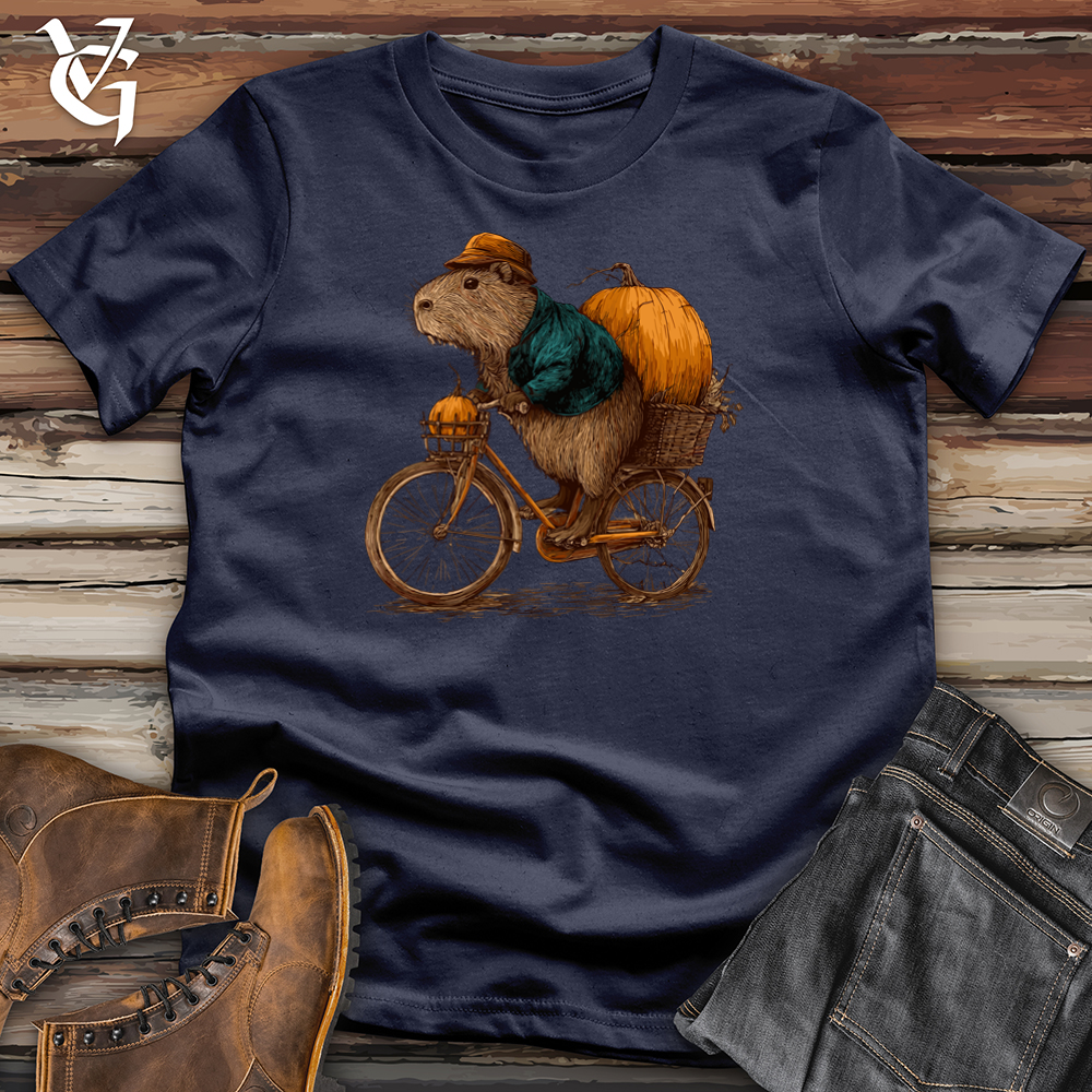 Capybara Pumpkin Biker Softstyle Tee