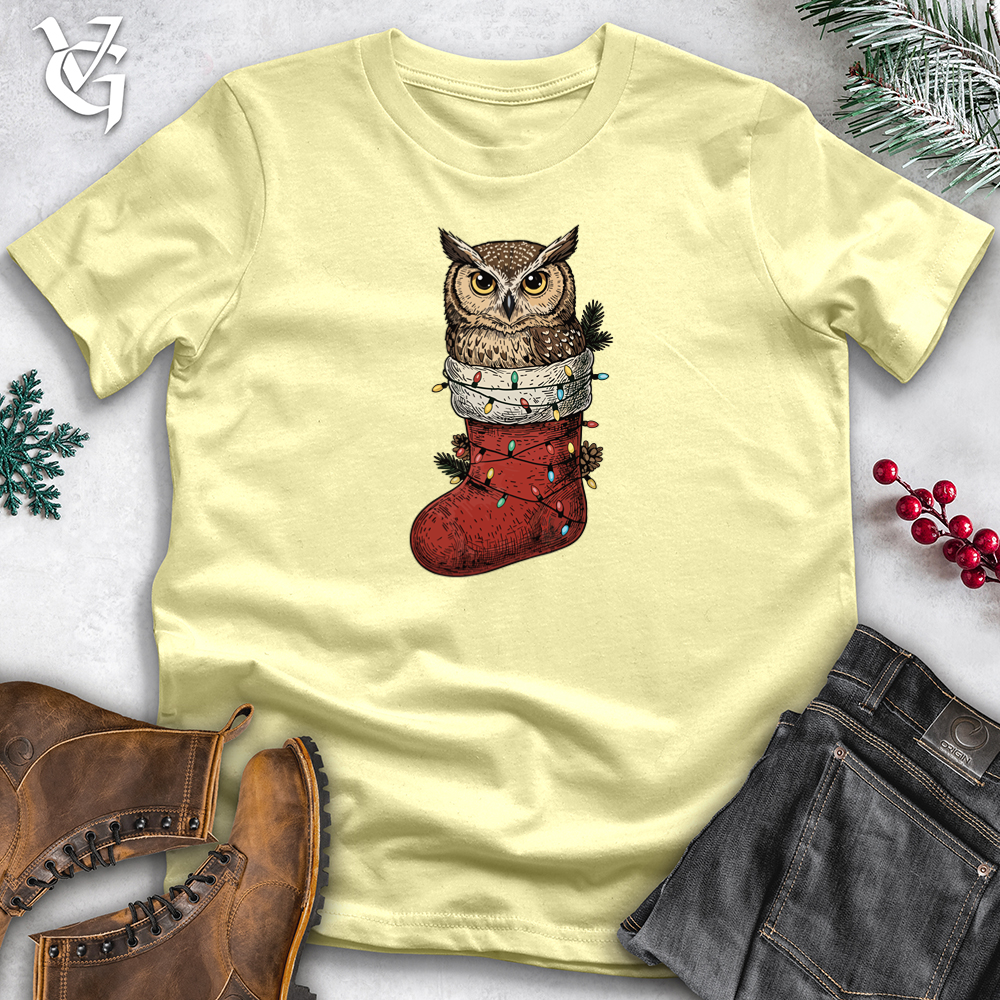 Owl Inside Santa's Sock Softstyle Tee