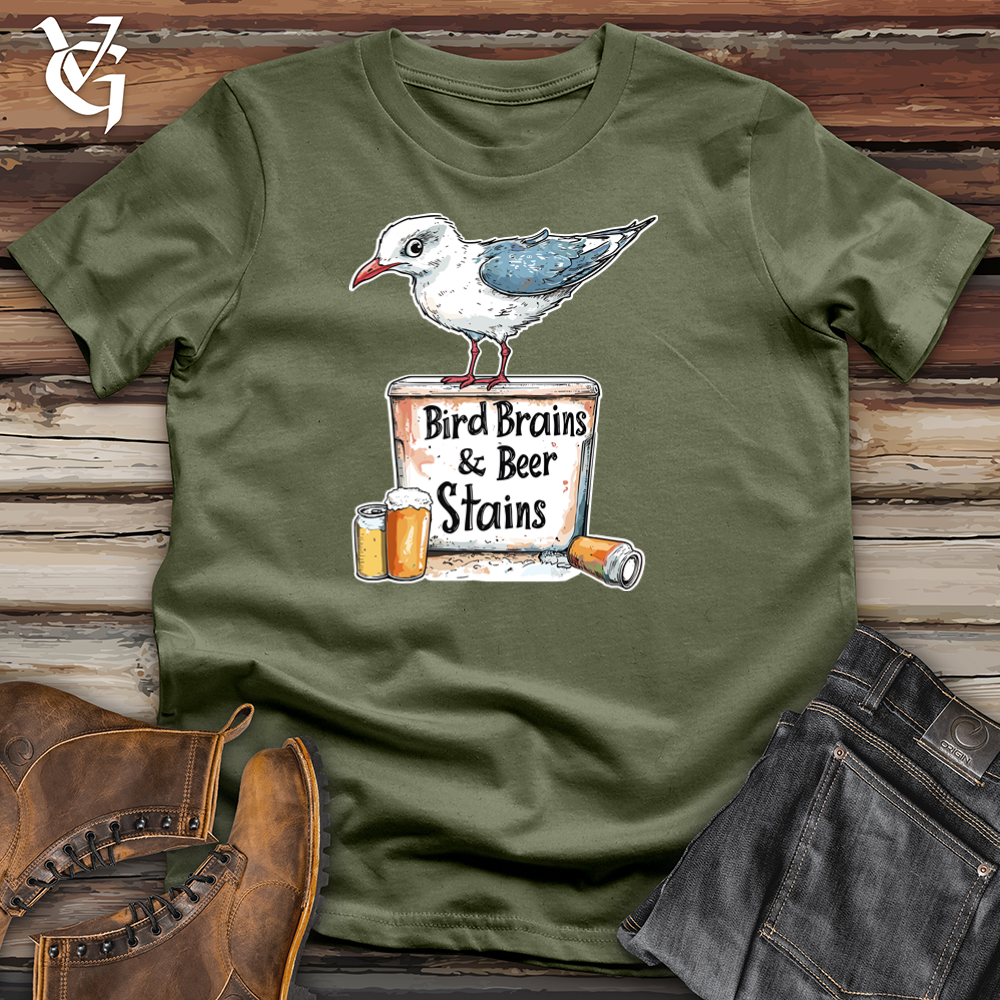 Bird Brains And Beer Stains Softstyle Tee
