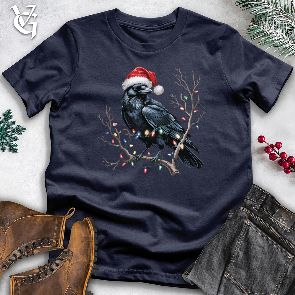 Raven With Santa Hat Tee
