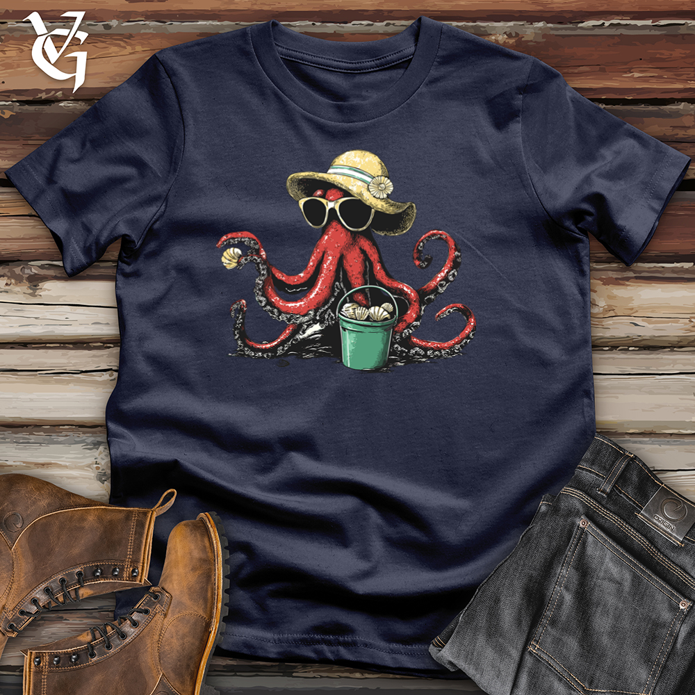 Octopus Beach Girl Softstyle Tee