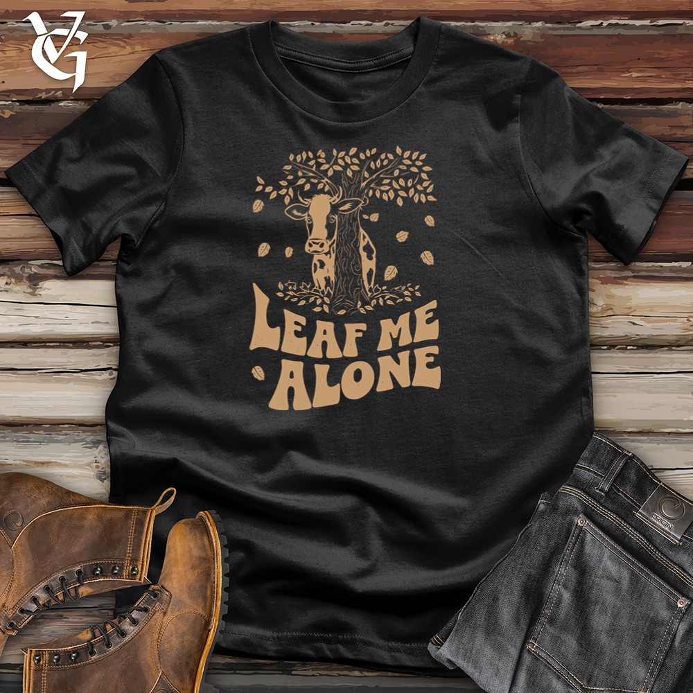 Leaf Me Alone Cow Softstyle Tee
