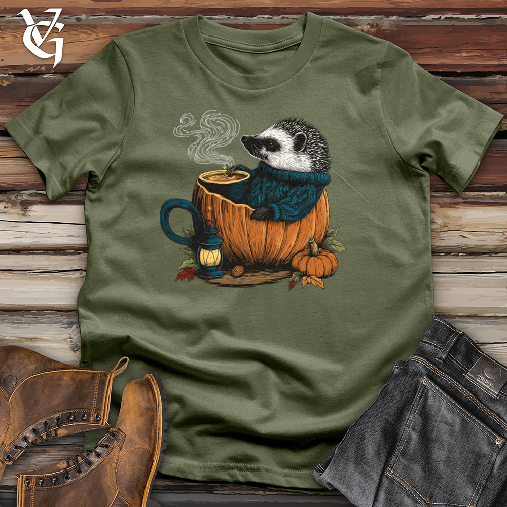 Hedgehog Pumpkin Latte Lounge Softstyle Tee