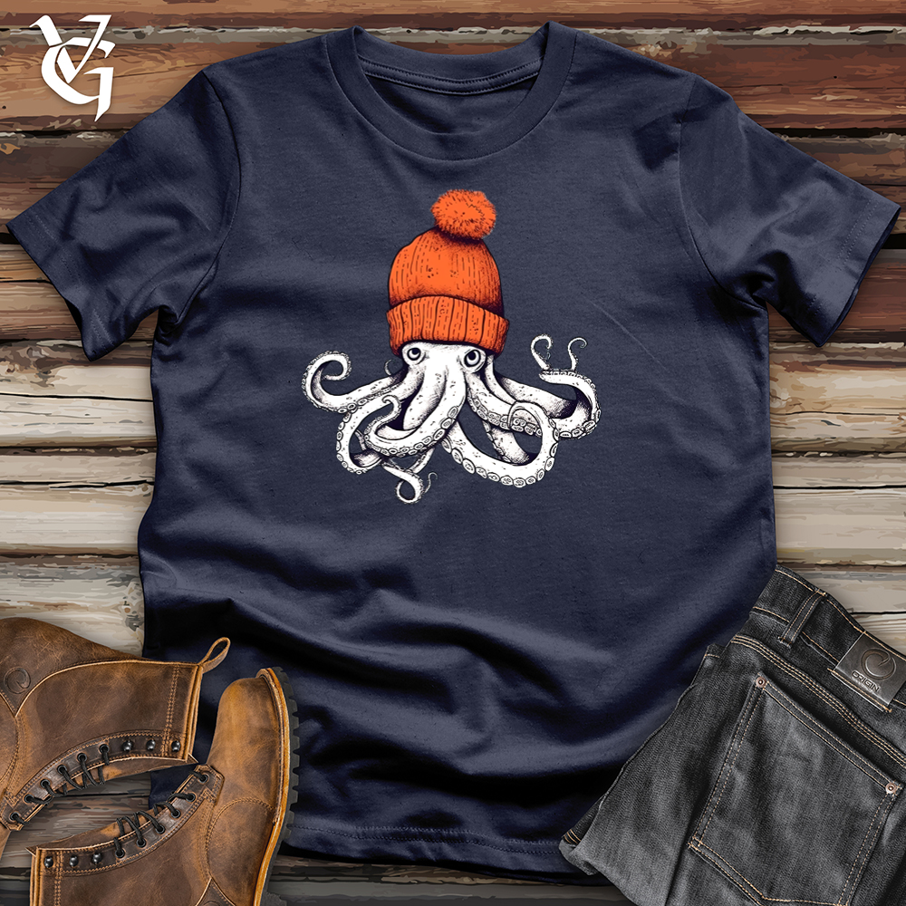 Octopus Orange Beanie Tee