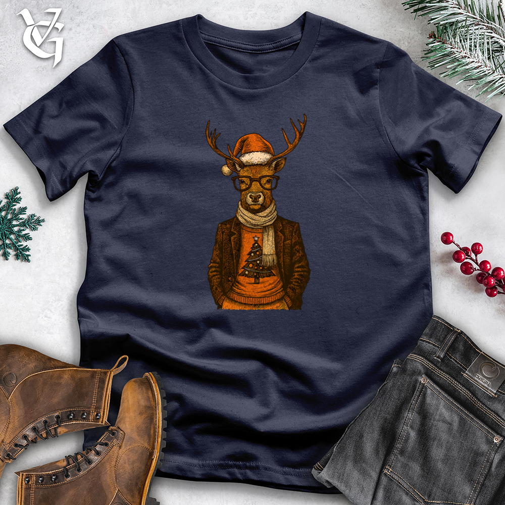 Christmas Dressed Up Deer Softstyle Tee