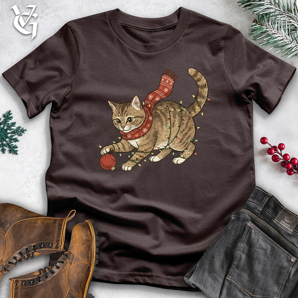 Christmas Cat Playing Tee