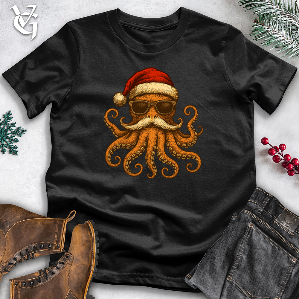 Christmas Cool Octopus With Sunglasses Tee