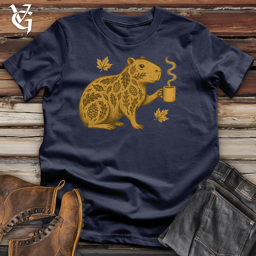 Autumn Pattern Capybara Softstyle Tee