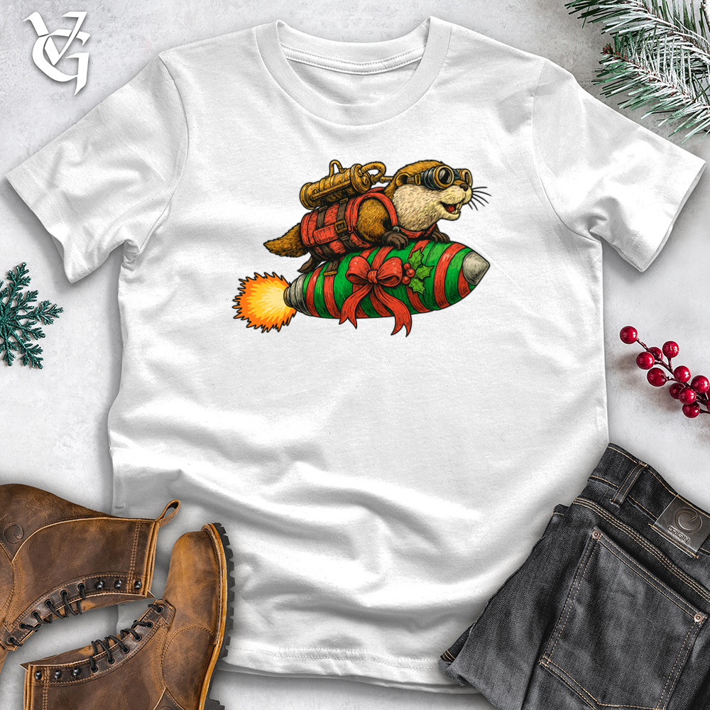 Otter Christmas Rocket Tee