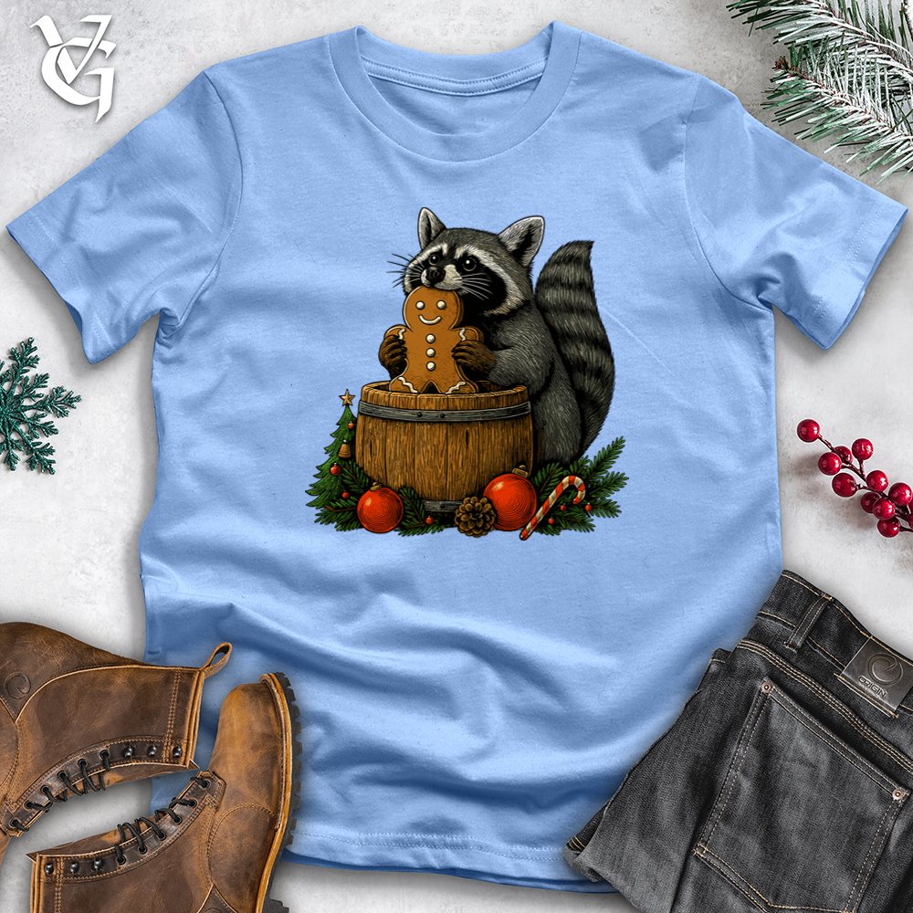 Raccoon Eating Christmas Cookie Tee