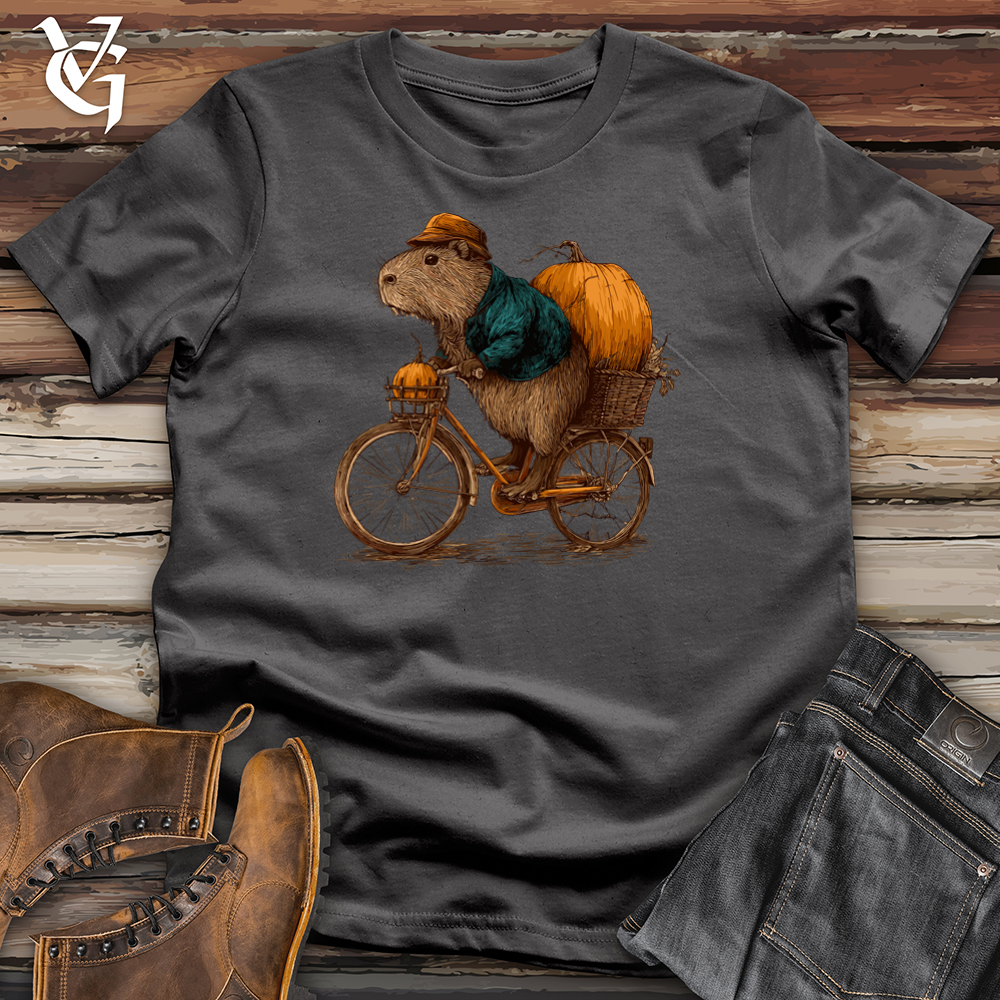 Capybara Pumpkin Biker Softstyle Tee