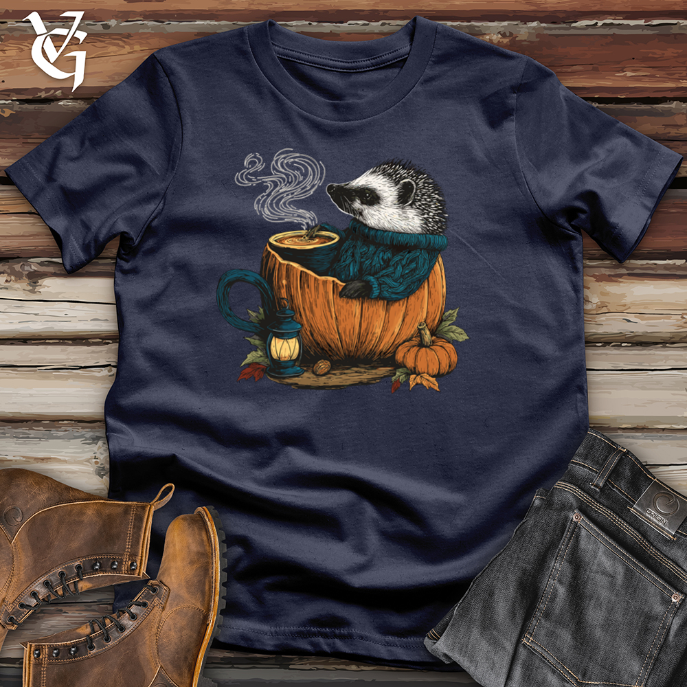 Hedgehog Pumpkin Latte Lounge Softstyle Tee