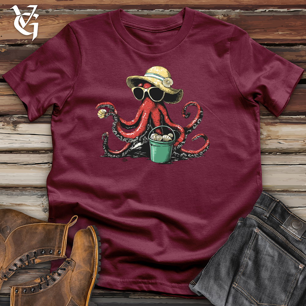 Octopus Beach Girl Softstyle Tee