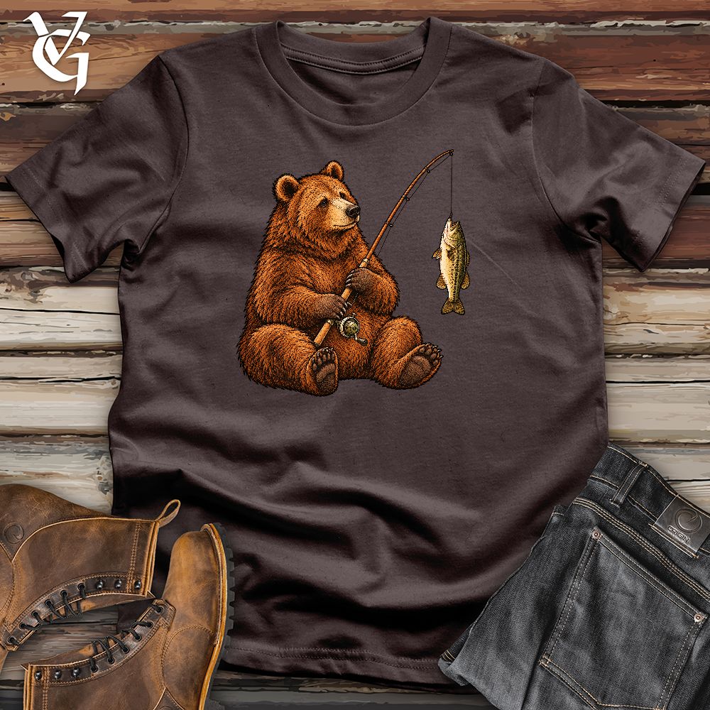 Seated Bear Fishing Softstyle Tee